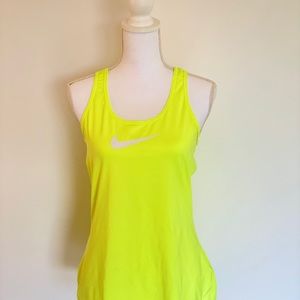 Nike Neon Yellow Dri-Fit Running Work Out Vest